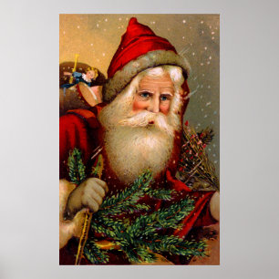  kerstman met wisselende tek poster