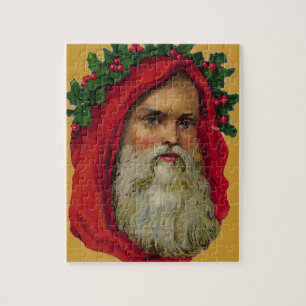 kerstman met Wreath Legpuzzel