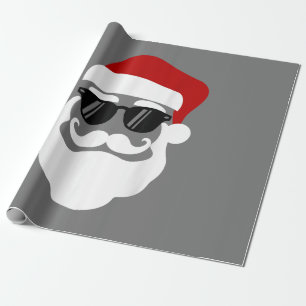 Kerstman met zonnebril Grappig kerstontwerp Cadeaupapier