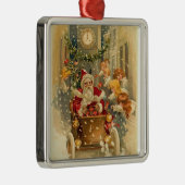 kerstman metalen ornament (Rechts)