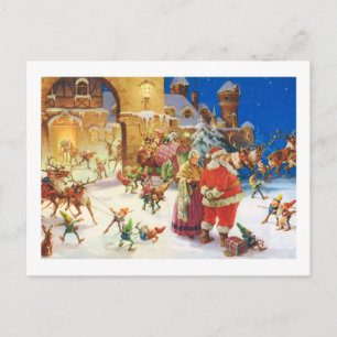 KERSTMAN & MEVR. CLAUS BIJ DE ARCTICA FEESTDAGENKAART