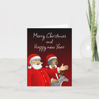 Kerstman, mevrouw Claus en Rudolph het rendier
