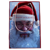 Kerstman Middenformaat Cadeautas (Voorkant)