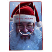 Kerstman Middenformaat Cadeautas (Achterkant)