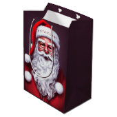 Kerstman Middenformaat Cadeauzak Medium Cadeauzakje (Achterkant Gekanteld)