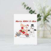 Kerstman MMA Feestdagenkaart (Staand voorkant)