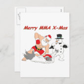 Kerstman MMA Feestdagenkaart (Voorkant / Achterkant)