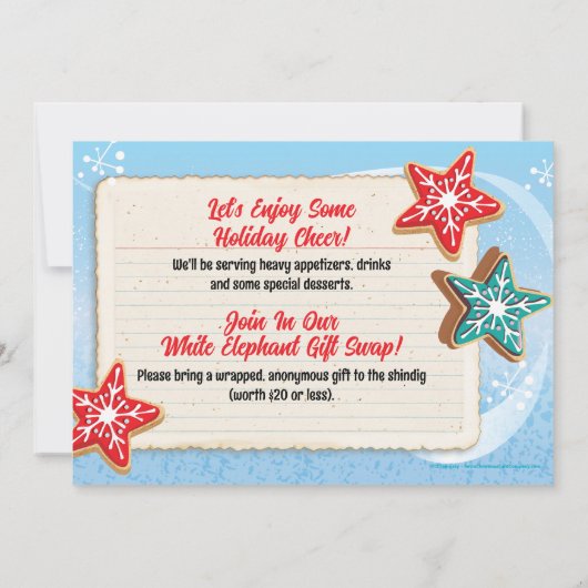 Kerstman Mok kerstfeest uitnodiging (Achterkant)