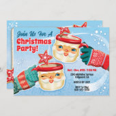 Kerstman Mok kerstfeest uitnodiging (Voorkant / Achterkant)
