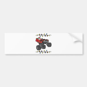 Kerstman Monster Truck Boys Kinder Peuter Yo Bumpersticker