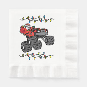 Kerstman Monster Truck Boys Kinder Peuter Yo Servet
