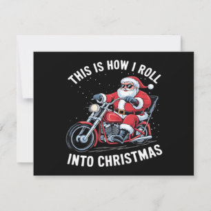 Kerstman Motorfiets Motor Christmas Essenti