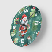 Kerstman Naadloze Patroon-82909 Ronde Klok (Hoek)