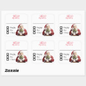 Kerstman naam Tag Badge Ondeugend Nice (Vel)