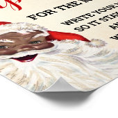 Kerstman: neem een kopje voor het nachtteken poster (Hoek)