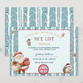 Kerstman Nice Lijst Winter Woodland Kerstmis Kaart (Voorkant / Achterkant)