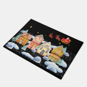 Kerstman Noordpool Kerstdorp Deurmat (Schuin)