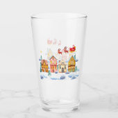 Kerstman Noordpool Kerstdorp Glas (Voorkant)