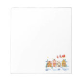 Kerstman Noordpool Kerstdorp Notitieblok (Voorkant)