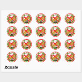 Kerstman notenvrije pinda-vrije Stickers (Vel)