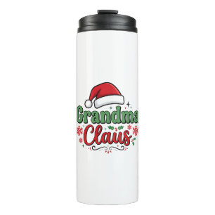 Kerstman Oma Claus Hoed Thermosbeker