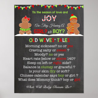 Kerstman onthullen Poster van oude vrouwen
