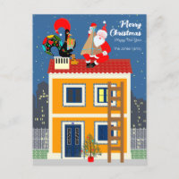 Kerstman ontmoet de Portugese Haan