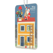 Kerstman ontmoet de Portugese Haan Luchtverfrisser (Links)