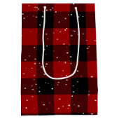 Kerstman op Buffalo Play Medium Cadeauzakje (Achterkant)