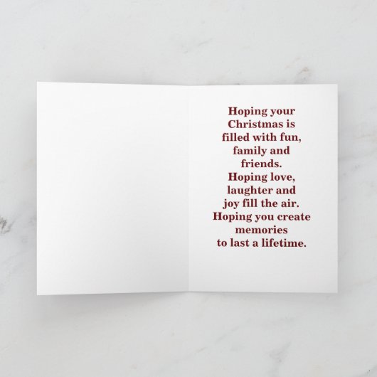 Kerstman op de fiets Feestdagen Kaart (Binnen)