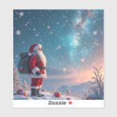 Kerstman op de Noordpool Sticker (Vel)