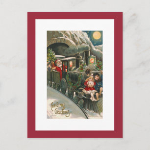 Kerstman op een Vintage Briefkaart