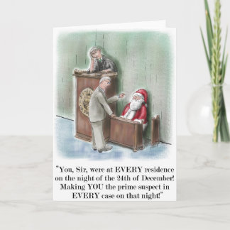 Kerstman op Getuigenis Stand Kerst Kaart