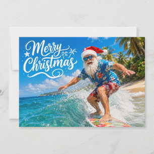KERSTMAN op Hawaiaans strand voor Kerstmis Kaart