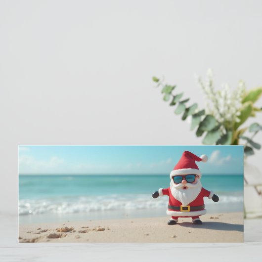 Kerstman op het strand (Staand voorkant)
