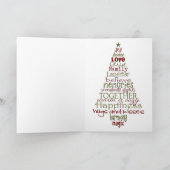 Kerstman op het strand feestdagen kaart (Binnen)