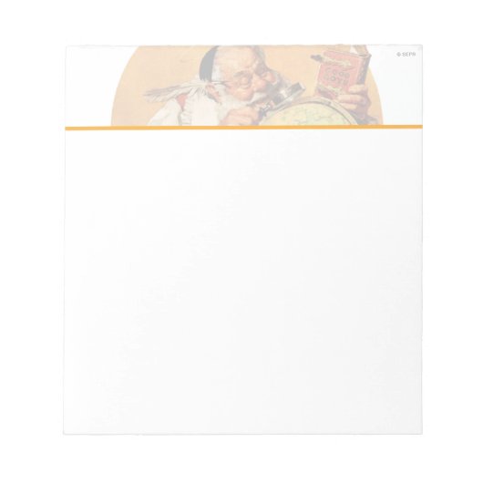 Kerstman op het Wereldbol Notitieblok (Voorkant)