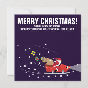 Kerstman op illustratie van de sneeuwscooter de feestdagenkaart