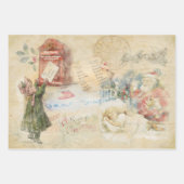 "Kerstman op kerstavond" Collectie Inpakpapier Vel (Voorkant 3)