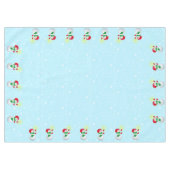 Kerstman op lichtblauw tafelkleed (Voorkant (Horizontaal))