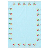 Kerstman op lichtblauw tafelkleed (Voorkant)