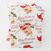  kerstman op maat inpakpapier vel (In situ)