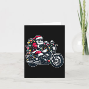 Kerstman op motorfiets Funny Biker Kerstmis Xm Kaart