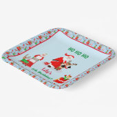 Kerstman op Noordpool Verjaardag Papieren Bordje (Gebogen)