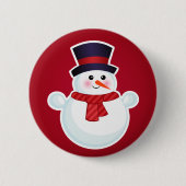 Kerstman op rode achtergrond ronde button 5,7 cm (Voorkant)