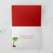 kerstman op strand kaart (Binnen)