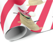 kerstman op strippapier cadeaupapier (Rol Hoek)