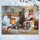 Kerstman Optionele Vrolijke Kersttekst Legpuzzel