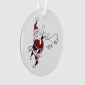 Kerstman-ornament met schaatsen uit vroeger tijden ornament (voorkant)