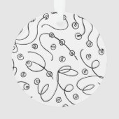 Kerstman-ornament met schaatsen uit vroeger tijden ornament (achterkant)